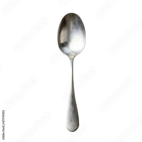 antique silver spoon isolated