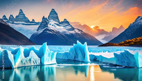 Glacial north pole landscape photo