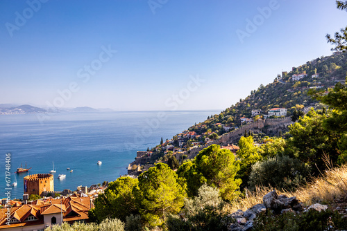 Fototapeta Naklejka Na Ścianę i Meble -  Entdeckungsdurch durch die Stadt Alanya mit ihrer imposanten Burg an der Türkischen Rivera - Türkei