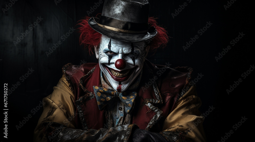 Fototapeta premium Portrait of the Halloween Clown 