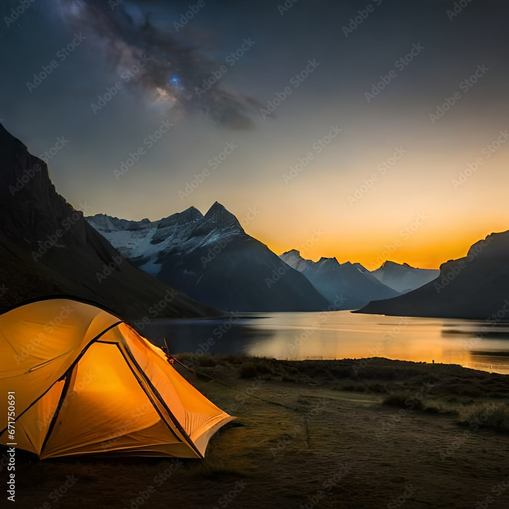 Tent in the mountains Tent in the mountains