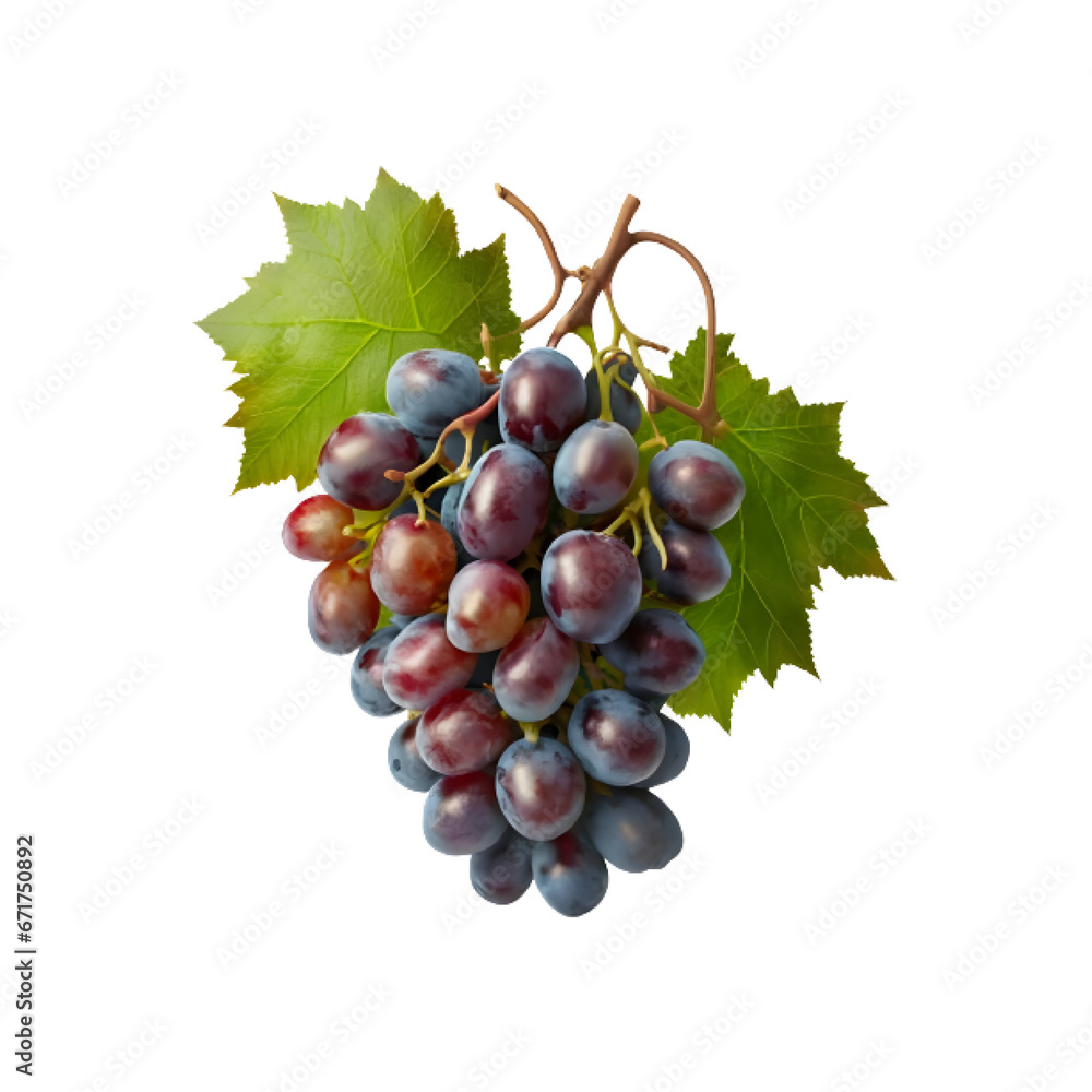 Fototapeta premium grapes isolated transparent background