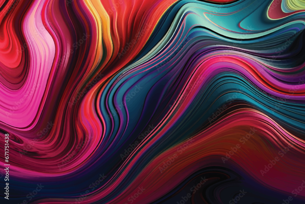 Colorful wavy background with paper cut style Colorful wavy background with paper cut style