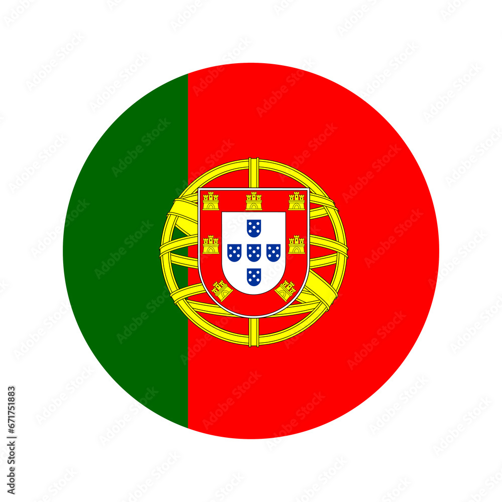 Portugal flag simple illustration for independence day or election