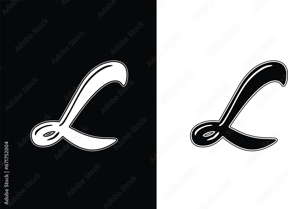 Alphabet L letter icon logo