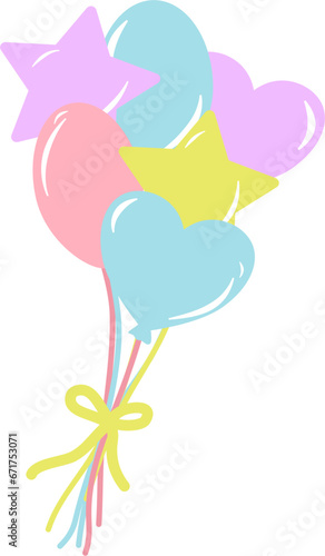 Pastel balloon illustration