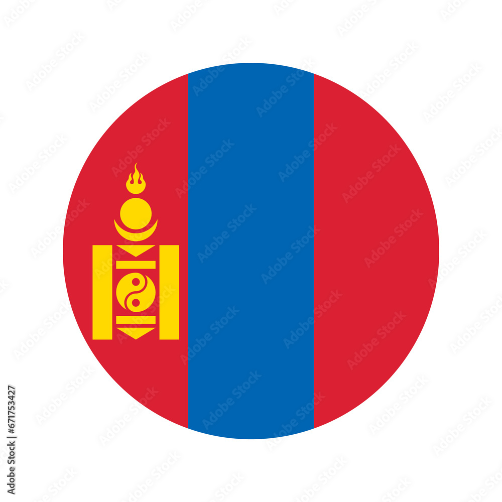 Mongolia flag simple illustration for independence day or election Mongolia flag simple illustration for independence day or election