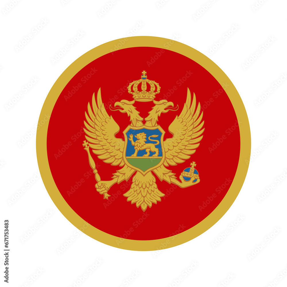 Montenegro flag simple illustration for independence day or election Montenegro flag simple illustration for independence day or election