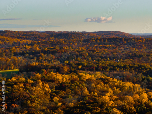 Fall foliage over the mountains 