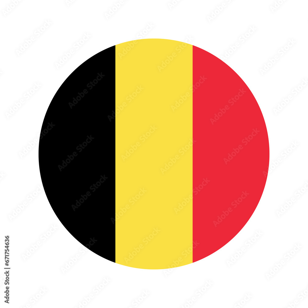 Fototapeta premium Belgium flag simple illustration for independence day or election