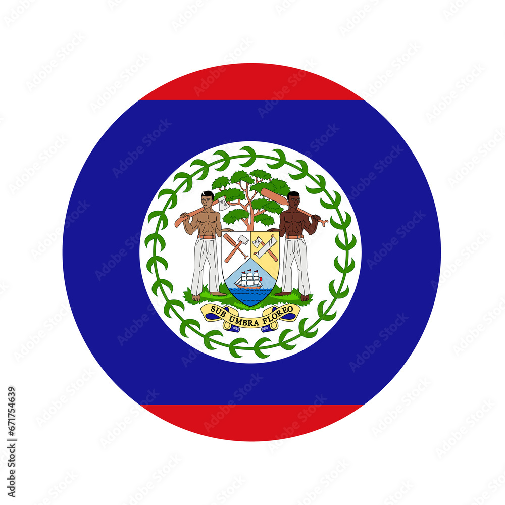 Belize flag simple illustration for independence day or election