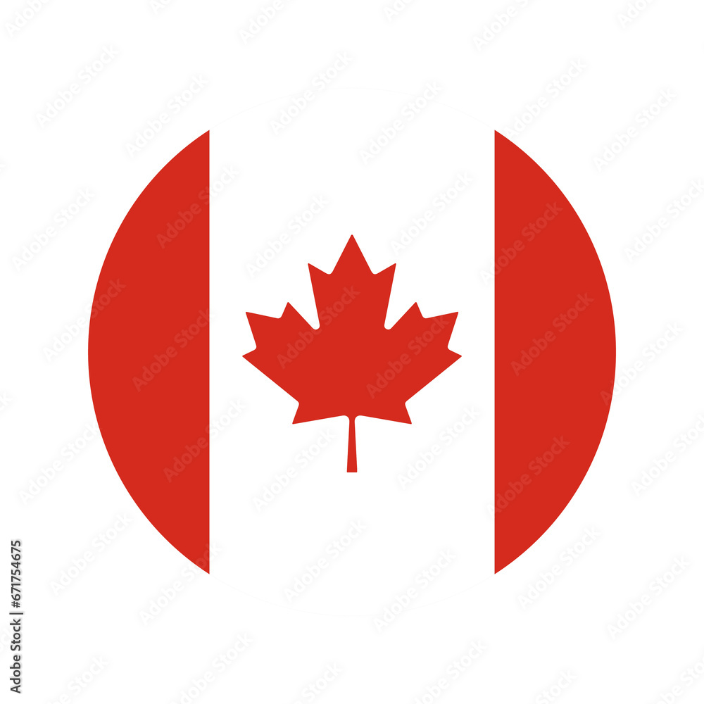 Canada flag simple illustration for independence day or election