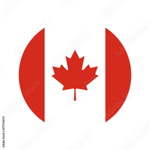 Canada flag simple illustration for independence day or election
