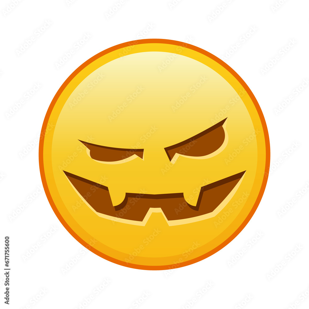 Scary halloween face Large size of yellow emoji smile Scary halloween face Large size of yellow emoji smile