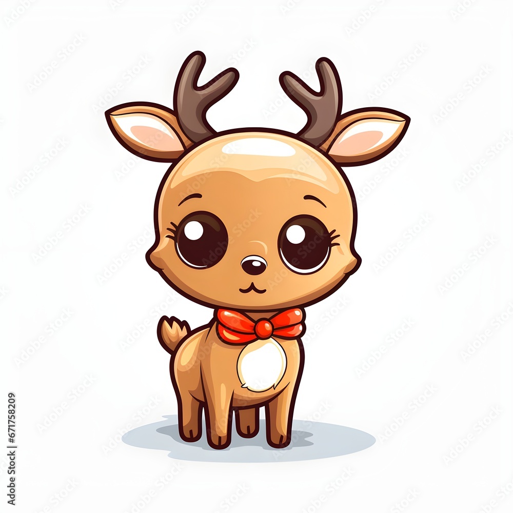 Cute Reindeer Icon Ready for Christmas Cute Reindeer Icon Ready for Christmas