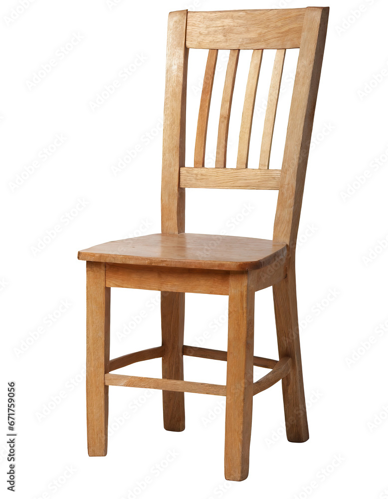 simple wooden chair, front view . isolated on a transparent background with a PNG cutout or clipping path. simple wooden chair, front view . isolated on a transparent background with a PNG cutout or clipping path.