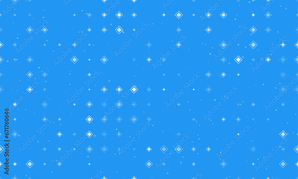 Seamless background pattern of evenly spaced white main road signs of different sizes and opacity. Vector illustration on blue background with stars Seamless background pattern of evenly spaced white main road signs of different sizes and opacity. Vector illustration on blue background with stars