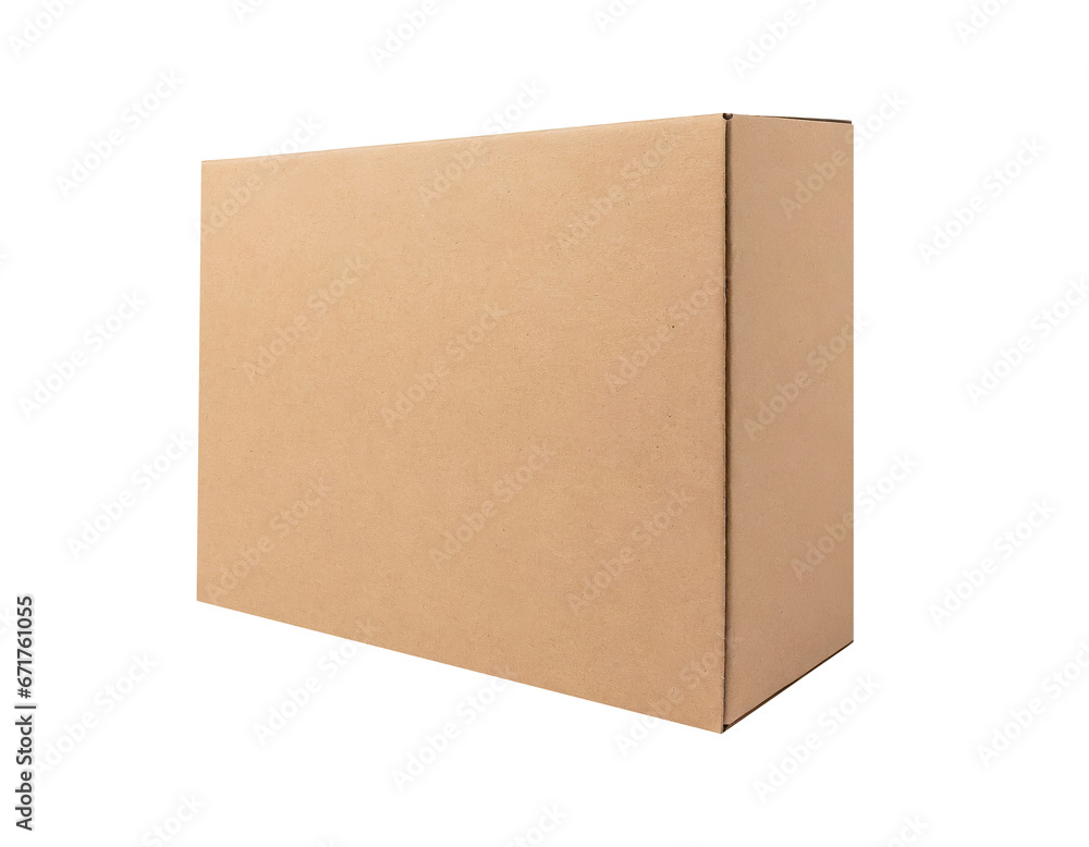 cardboard box for mockups and designs, isolated on a transparent background with a PNG cutout or clipping path. cardboard box for mockups and designs, isolated on a transparent background with a PNG cutout or clipping path.