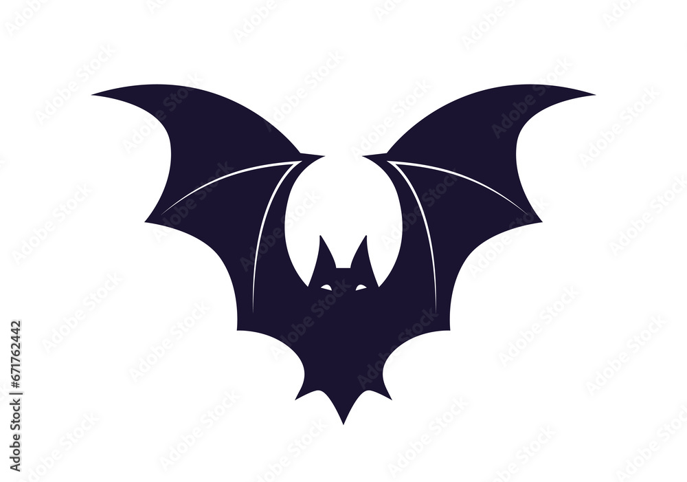 Fototapeta premium Black bat vector sticker