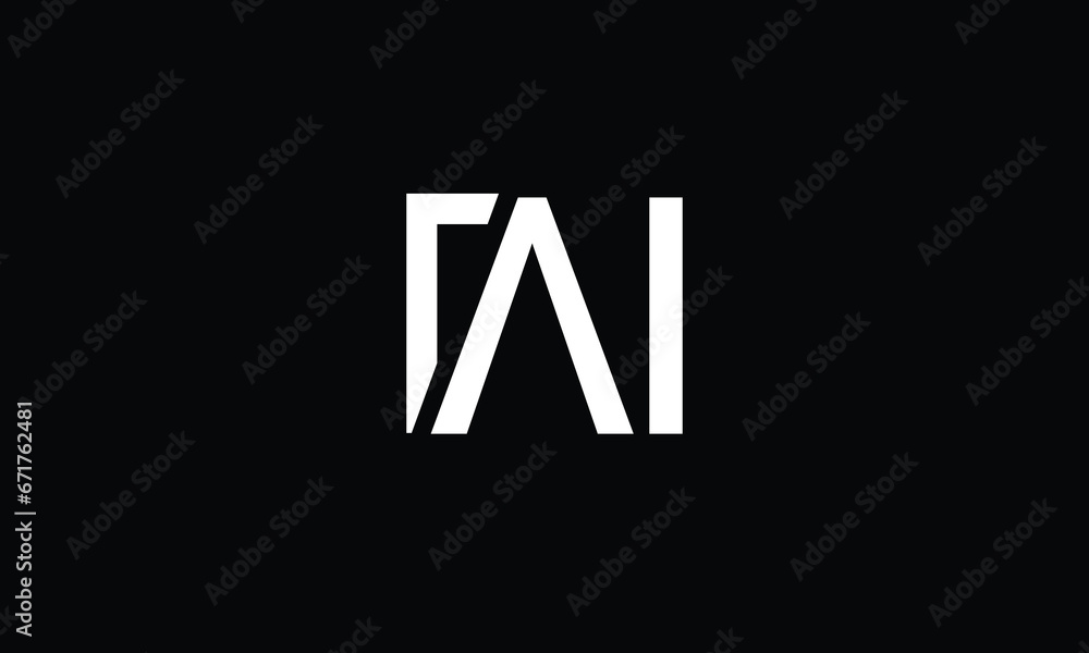 simple logo of letters A and I simple logo of letters A and I