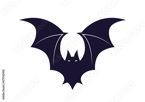 Black bat vector sticker