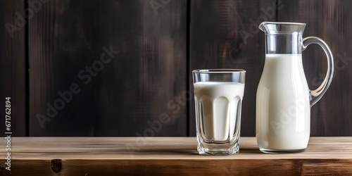a glass of milk and a bottle of milk