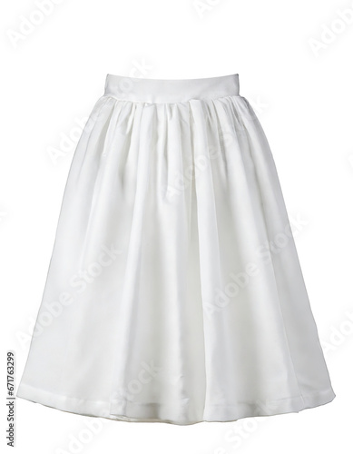 white skirt isolated on white background