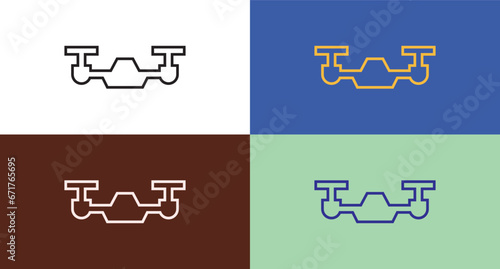 Drone outline icon illustration isolated vector sign symbol