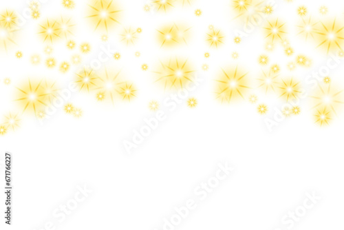 golden shining stars png. Bokeh star lights effect background. Christmas glowing stars background
