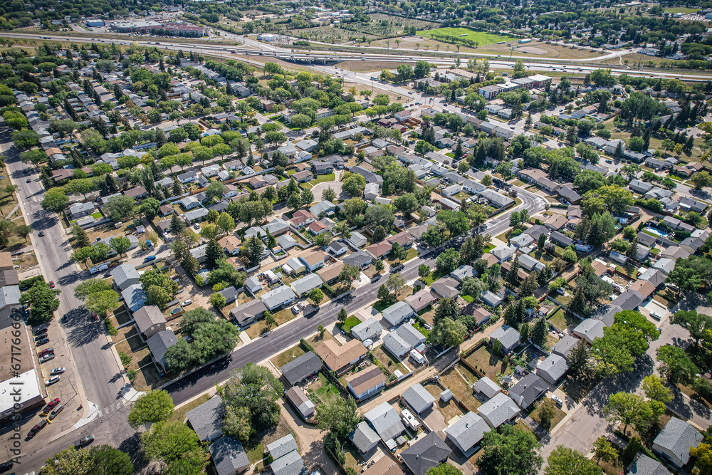 Aerial of the Westview Neighborhood in Saskatoon