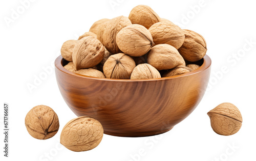 walnuts in a bowl isolated