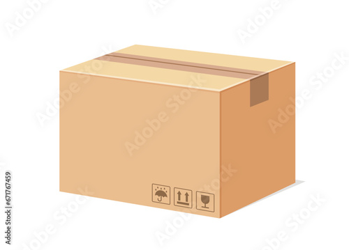 Cardboard box vector concept