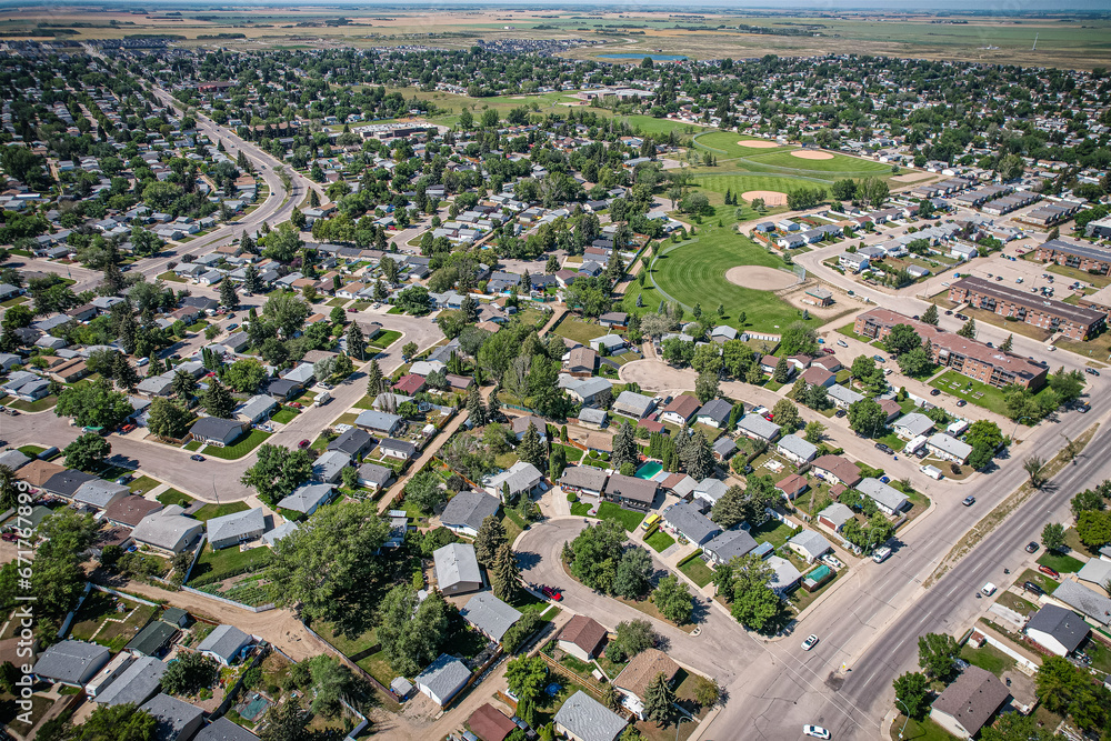 Confederation Park Aerial in Saskatoon