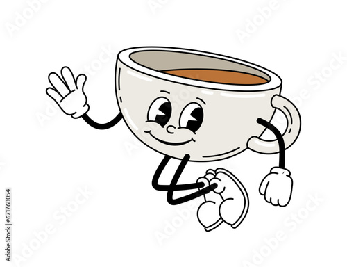 Cute retro character vector concept