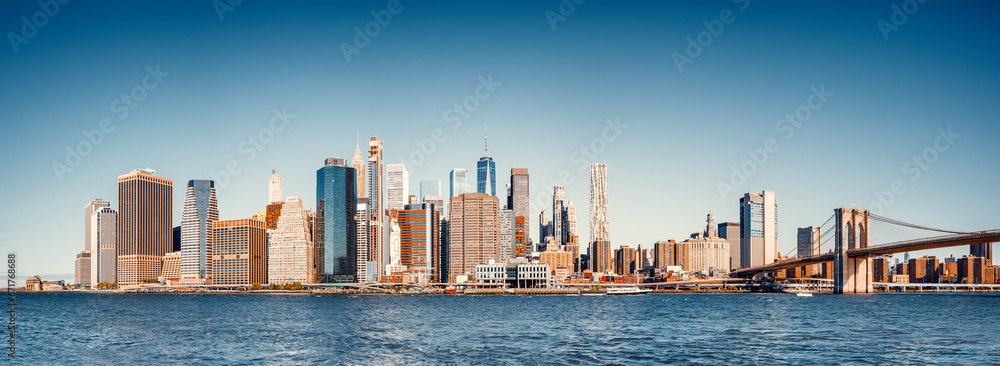 the skyline of lower manhattan, new york