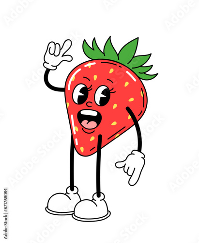 Cute retro character vector concept