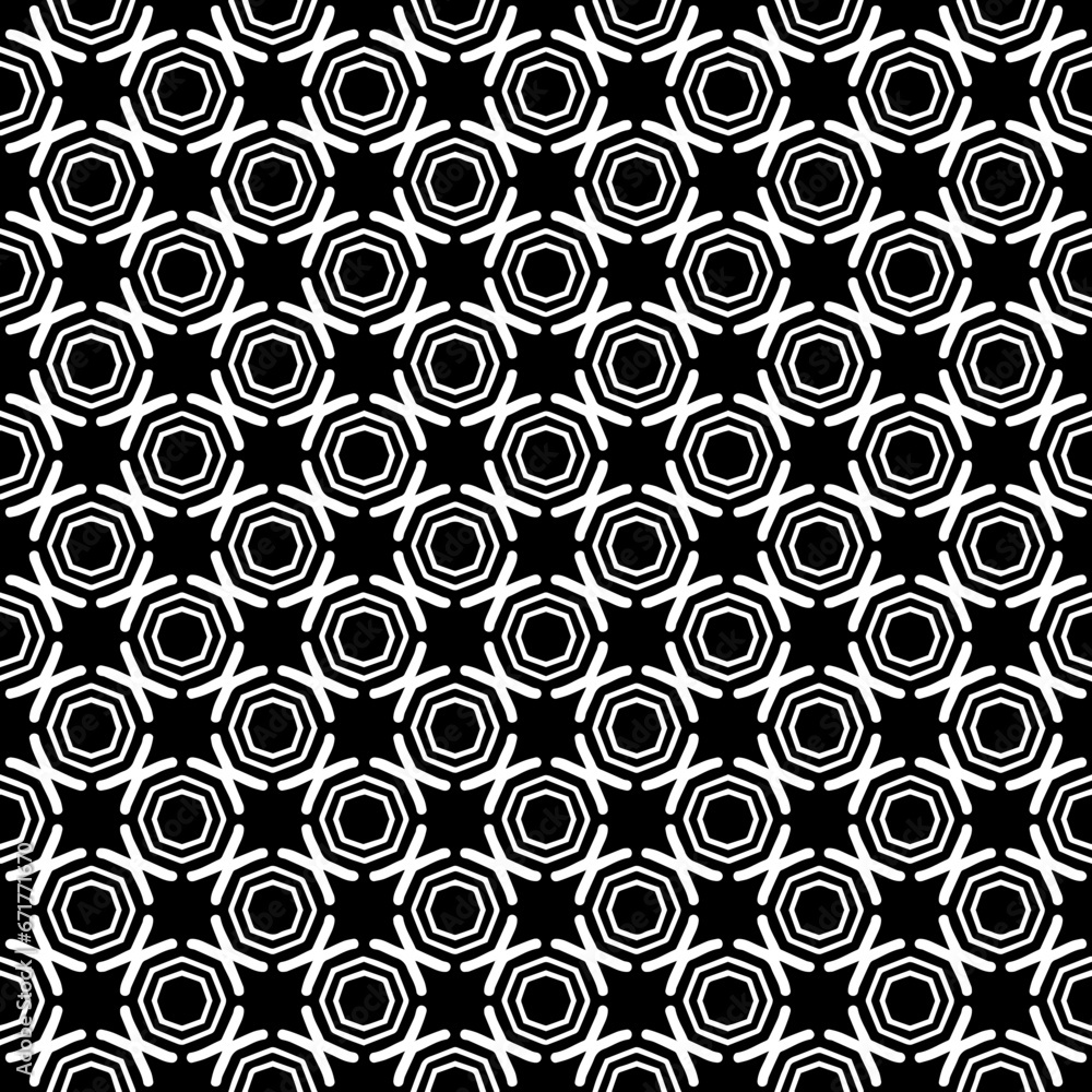 Black and white seamless abstract pattern. Background and backdrop. Grayscale ornamental design. Mosaic ornaments. Vector graphic illustration. EPS10. Black and white seamless abstract pattern. Background and backdrop. Grayscale ornamental design. Mosaic ornaments. Vector graphic illustration. EPS10.
