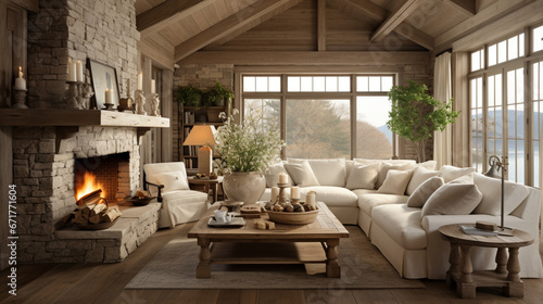 classic style farmhouse interior home for living room