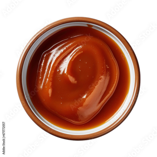 tomato sauce in a bowl isolated