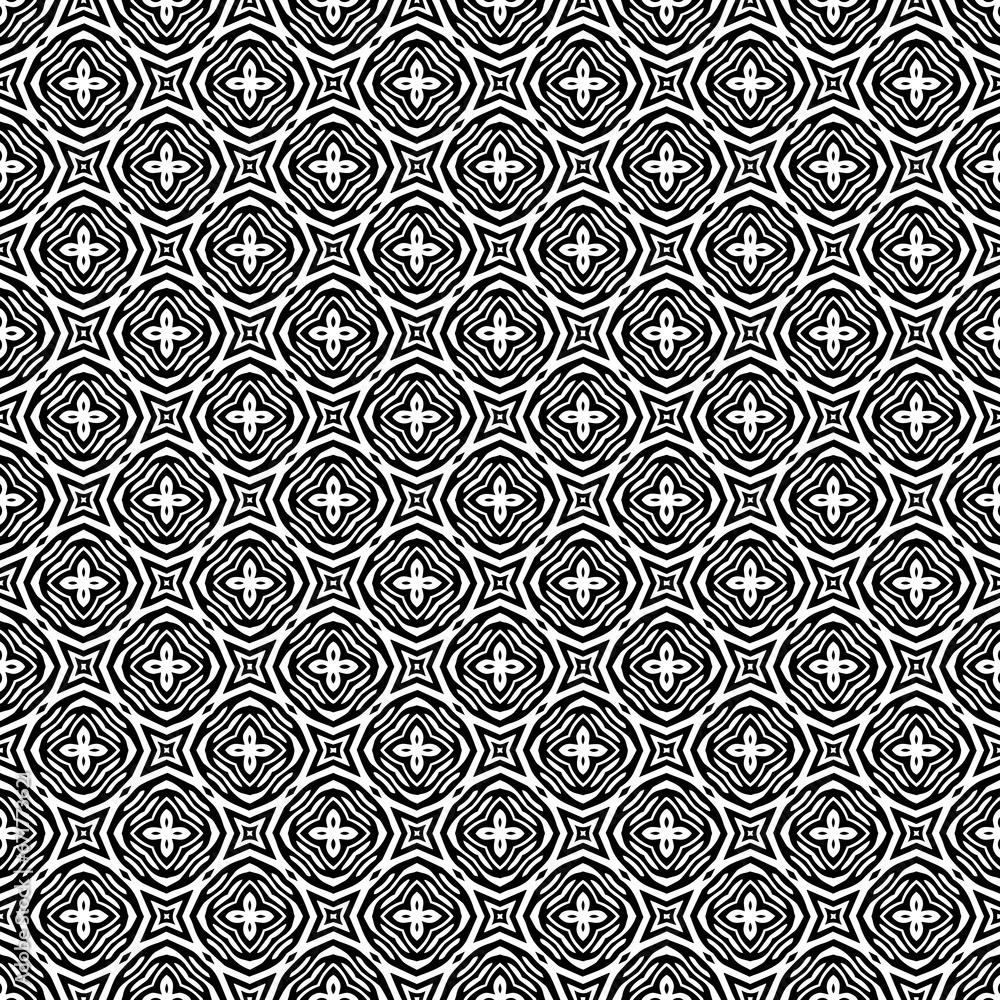 Fototapeta premium Black seamless abstract pattern. Overlay for background and backdrop. Ornamental design. PNG graphic illustration with transparent background.
