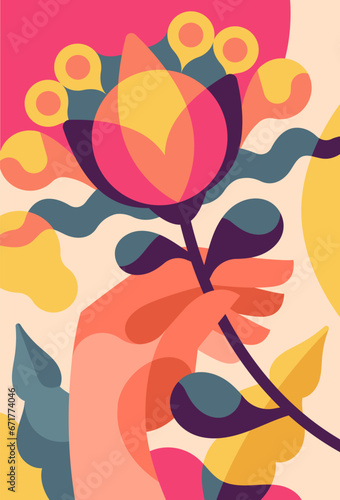 Cubism minimalist vector poster