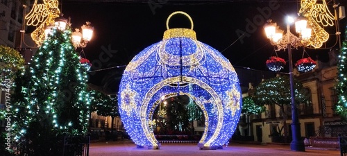 Magic Christmas decoration in the city