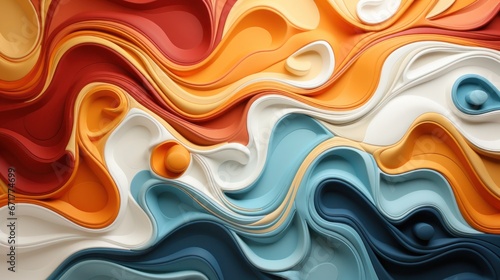Organic Lines Wallpaper in Multicolor