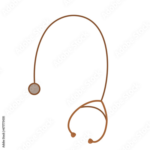 Stethoscope medical element icon. Vector illustration orange design of healthcare, medicine and health