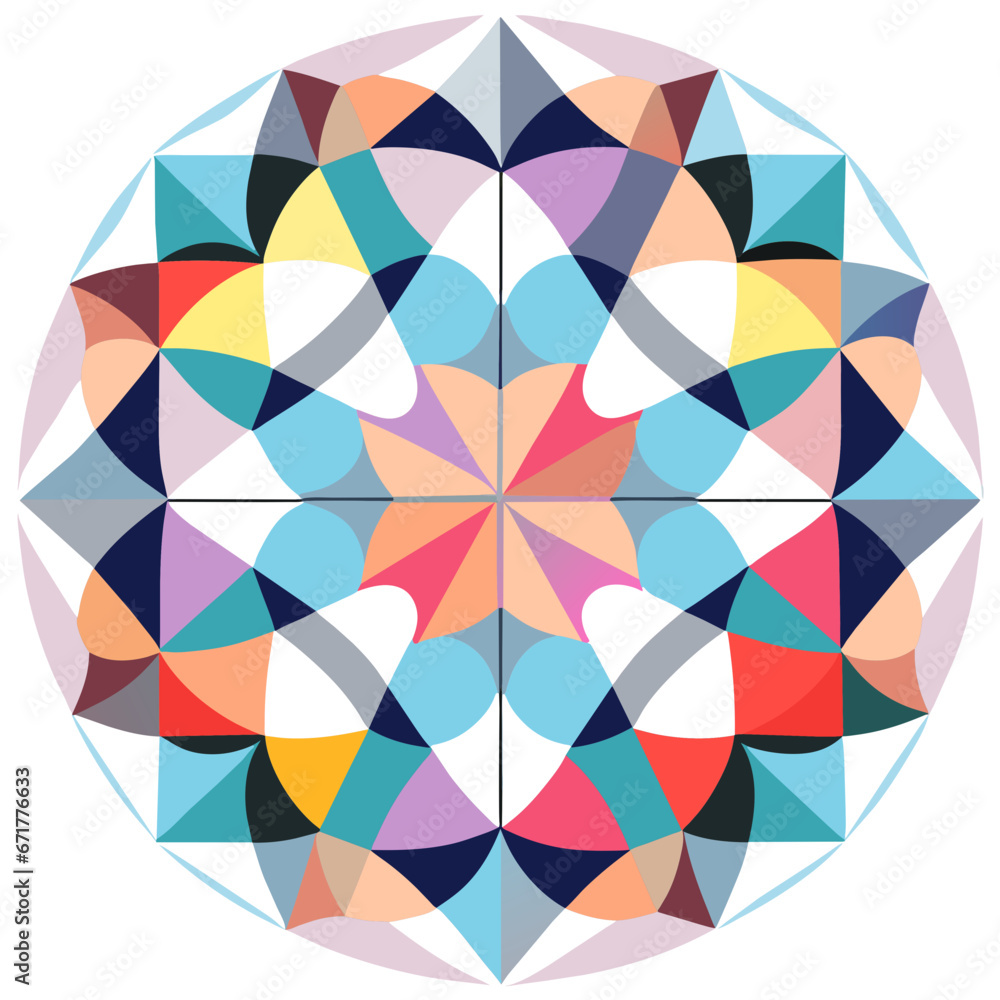 Fototapeta premium Geometric pattern with pastel colors