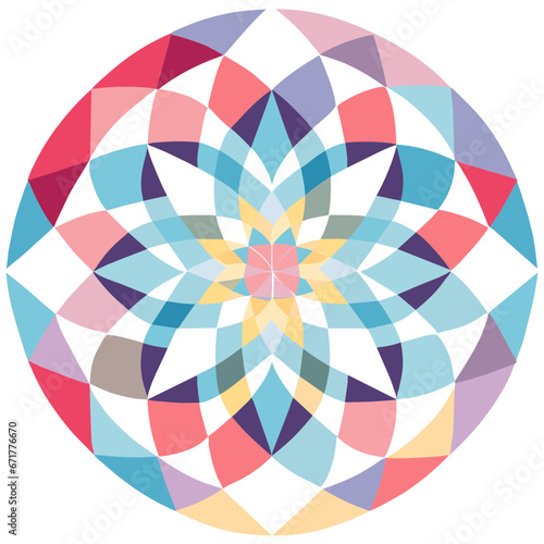 Geometric pattern with pastel colors