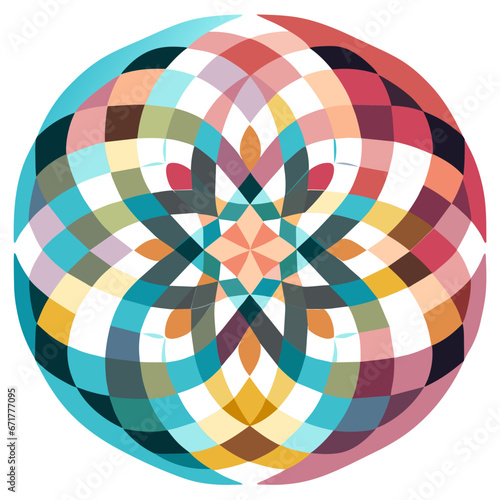 Geometric pattern with pastel colors