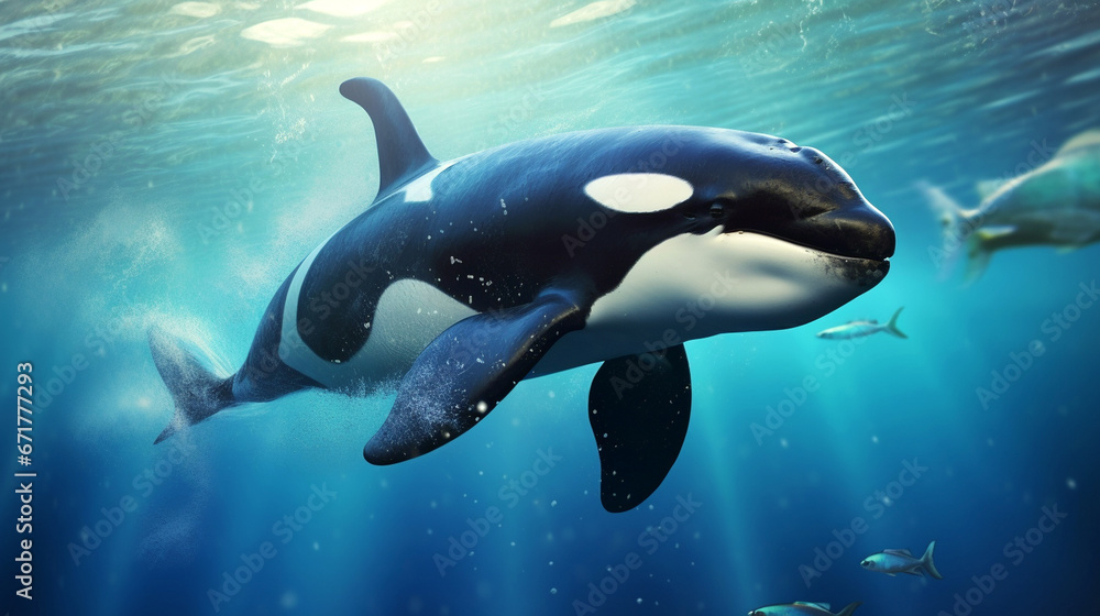 Obraz premium killer whale desktop wallpaper