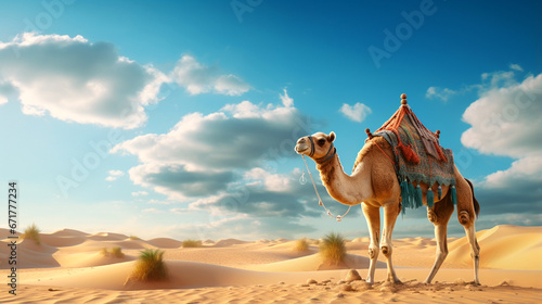 camel in the desert desktop wallpaper