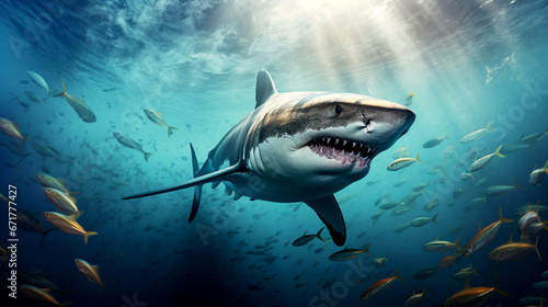 shark in the sea desktop wallpaper © Volodymyr